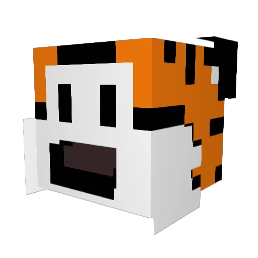 CreeperMZL Minecraft avatar head, 3D render