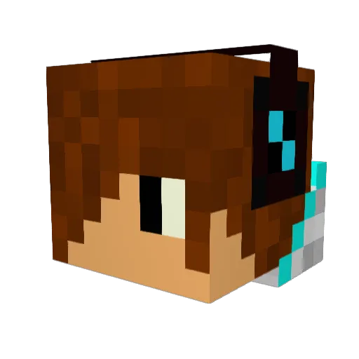 CreeperMahn Minecraft avatar head, 3D render