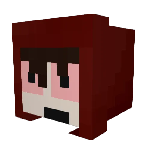 CreeperMart Minecraft avatar head, 3D render