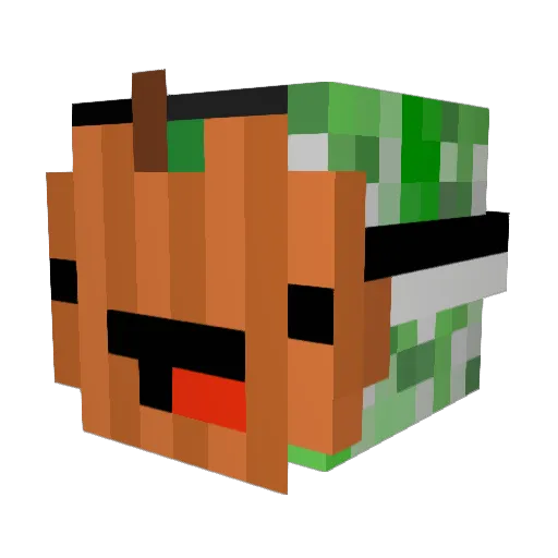 CreeperMilGrauG Minecraft avatar head, 3D render