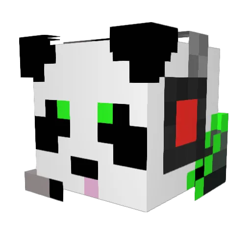 CreeperMode13 Minecraft avatar head, 3D render