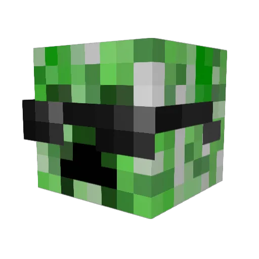 CreeperNamedNate Minecraft avatar head, 3D render