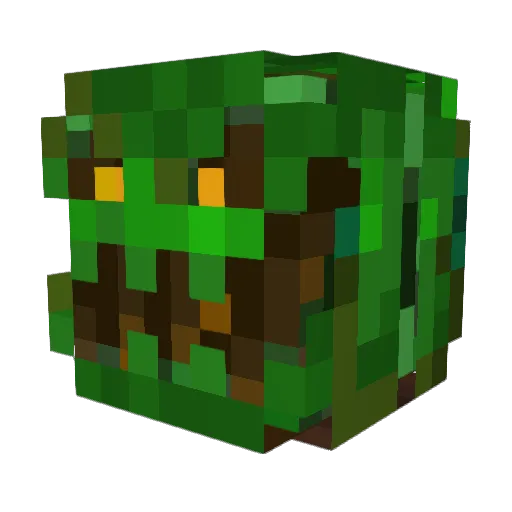 CreeperNoGender Minecraft avatar head, 3D render