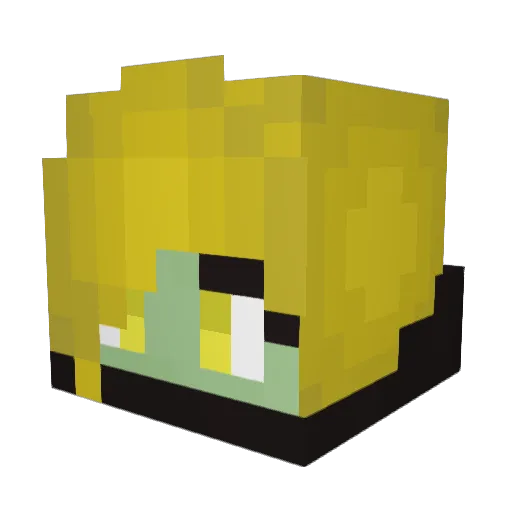 CreeperPlay Minecraft avatar head, 3D render