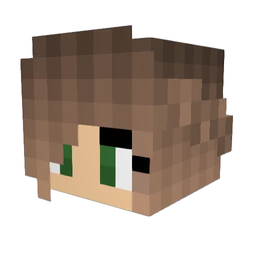 CreeperPrincess0 Minecraft avatar head, 3D render
