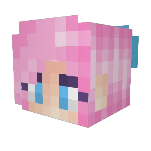CreeperQueen303 Minecraft avatar head, 3D render