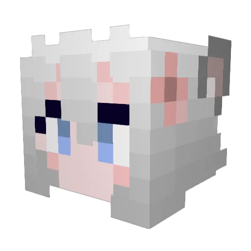 CreeperQueen Minecraft avatar head, 3D render
