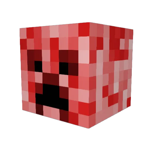 CreeperRedstone1 Minecraft avatar head, 3D render