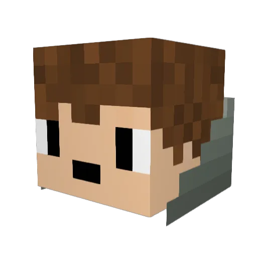 CreeperSlayer88 Minecraft avatar head, 3D render