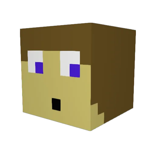 CreeperSneaker1 Minecraft avatar head, 3D render