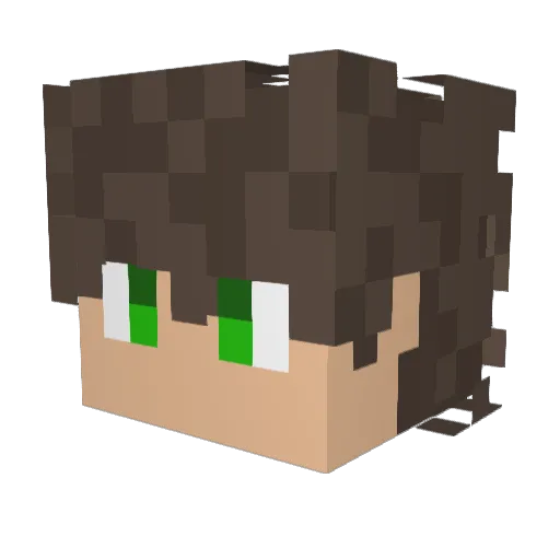 CreeperStarter Minecraft avatar head, 3D render