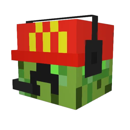 CreeperTOP15 Minecraft avatar head, 3D render