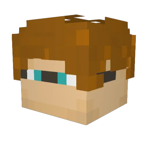 CreeperTheCool Minecraft avatar head, 3D render