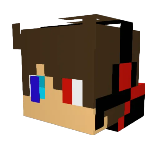 CreeperTheo Minecraft avatar head, 3D render