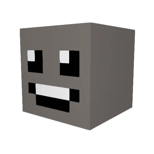 CreeperThirteen Minecraft avatar head, 3D render