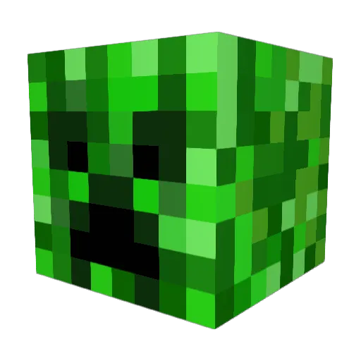 CreeperWi Minecraft avatar head, 3D render