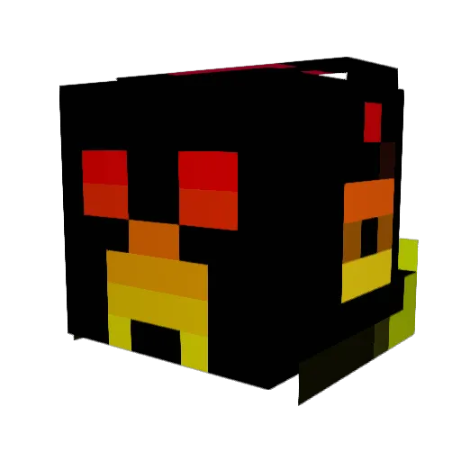 CreeperX_ Minecraft avatar head, 3D render