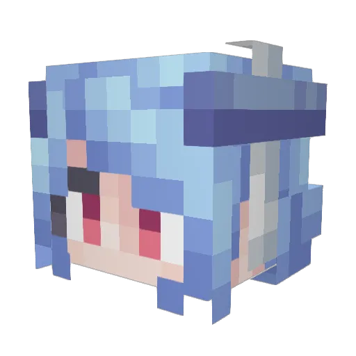 Creeper_6321 Minecraft avatar head, 3D render