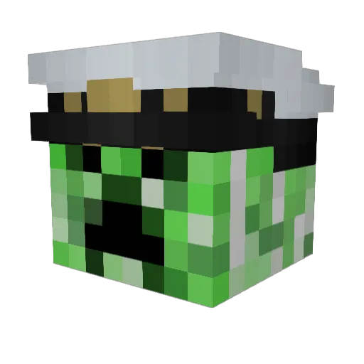 Creeper_9190 Minecraft avatar head, 3D render