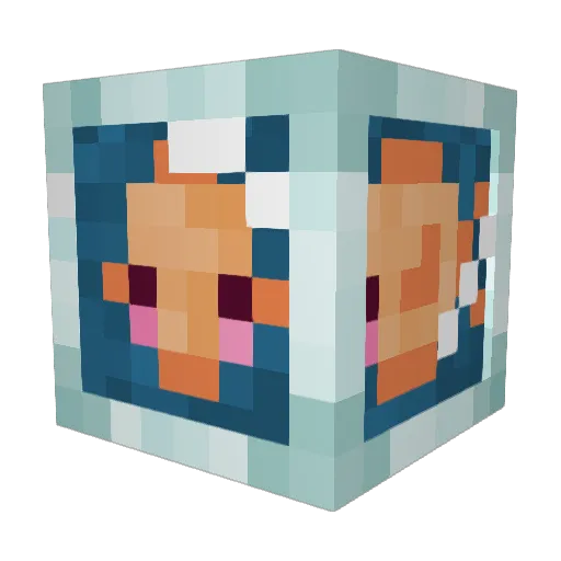 Creeper_ACO Minecraft avatar head, 3D render