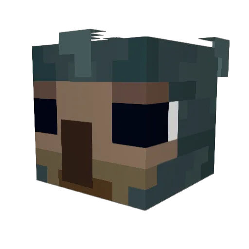 Creeper_Mango Minecraft avatar head, 3D render