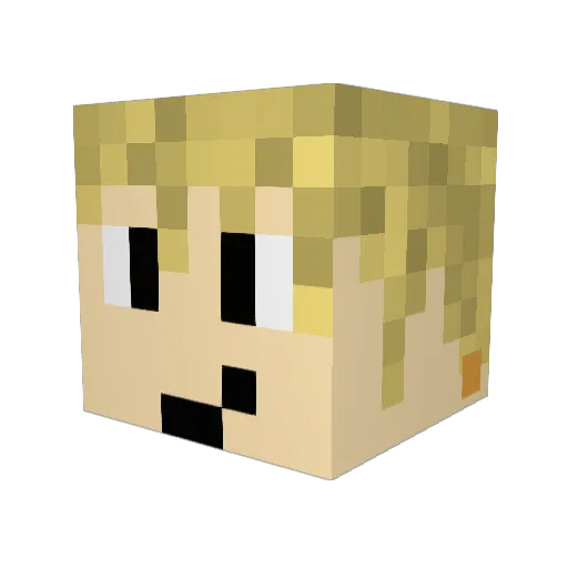 Creeper_Mika Minecraft avatar head, 3D render