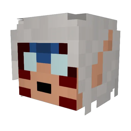 Creeper_Pro_X Minecraft avatar head, 3D render