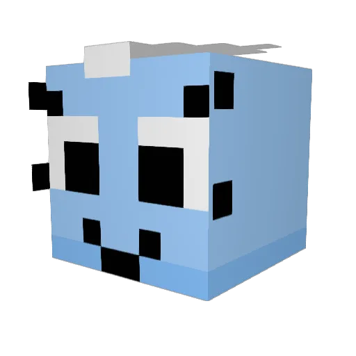 Creeper_enderman Minecraft avatar head, 3D render