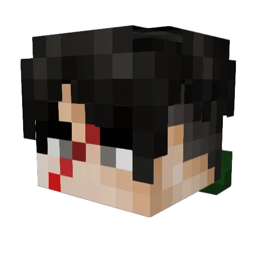 Creeper_haru Minecraft avatar head, 3D render