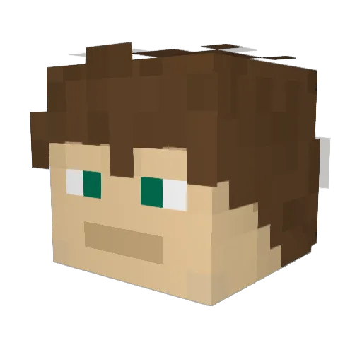 Creeper_king479 Minecraft avatar head, 3D render
