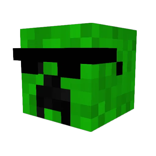 Creeper_man221 Minecraft avatar head, 3D render
