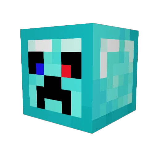 Creeperboy321x Minecraft avatar head, 3D render