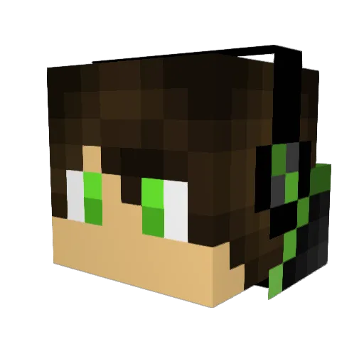 Creeperboy_8 Minecraft avatar head, 3D render