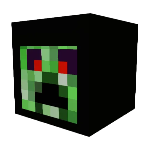 Creepercrusher33 Minecraft avatar head, 3D render