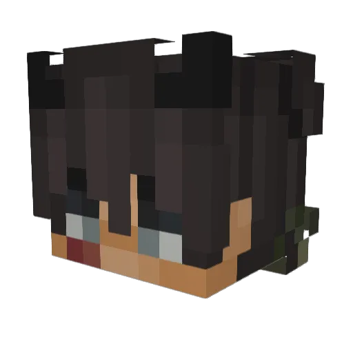 Creeperdu_26_ Minecraft avatar head, 3D render