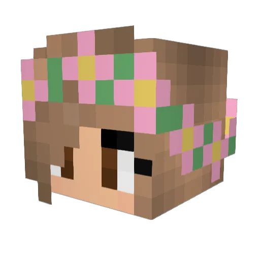 Creeperfratze Minecraft avatar head, 3D render