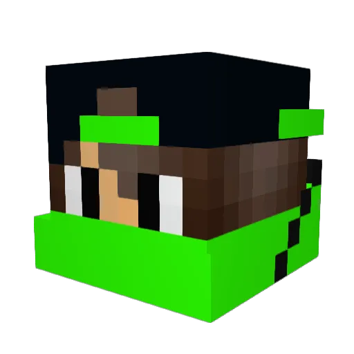 Creepergamer88 Minecraft avatar head, 3D render