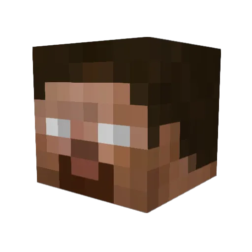 Creepergay Minecraft avatar head, 3D render