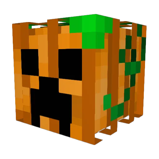 Creepergungame Minecraft avatar head, 3D render