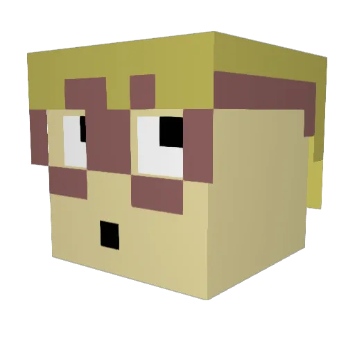 Creeperjag Minecraft avatar head, 3D render