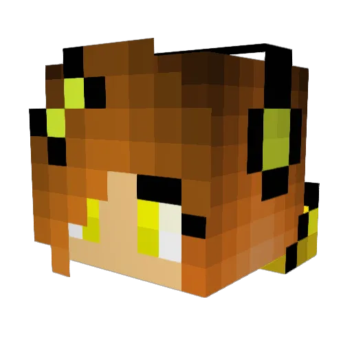 Creepermaycry Minecraft avatar head, 3D render