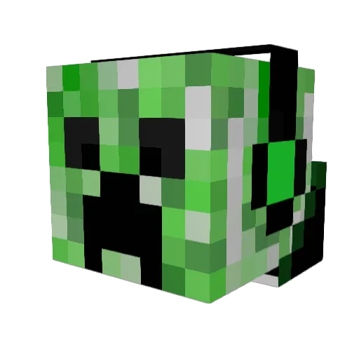 Creeperpocket Minecraft avatar head, 3D render