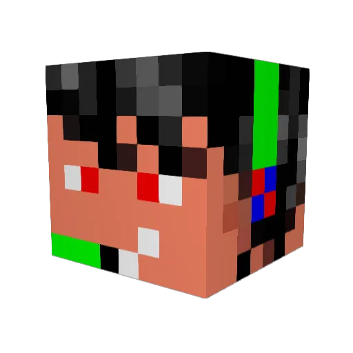 CreepersHell Minecraft avatar head, 3D render