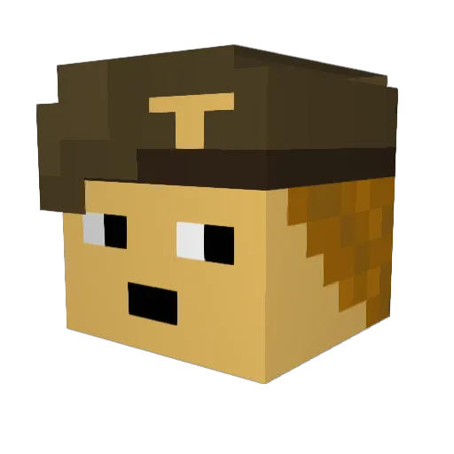 CreepersJan47 Minecraft avatar head, 3D render