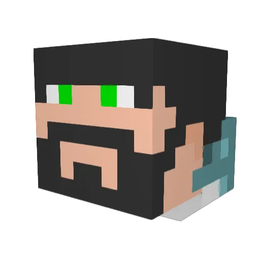 Creepicus Minecraft avatar head, 3D render