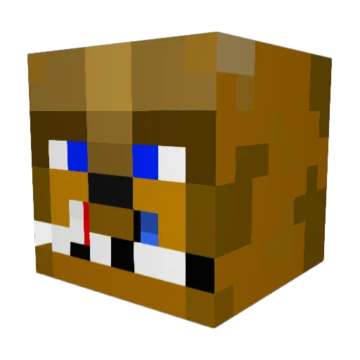 CreepinGaming Minecraft avatar head, 3D render