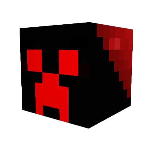 CreepingAugust Minecraft avatar head, 3D render
