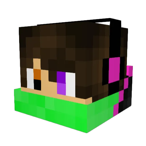 CreepingJaguar07 Minecraft avatar head, 3D render