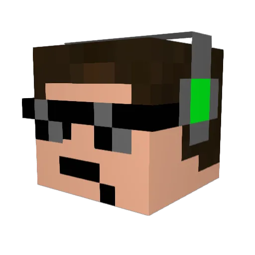 Creepkiller13 Minecraft avatar head, 3D render