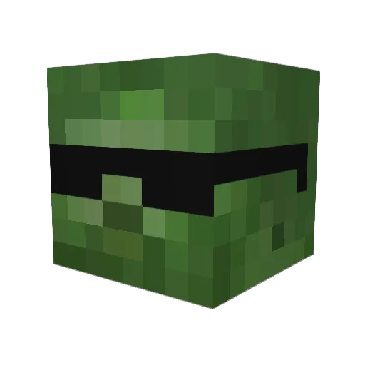 Creeplayy Minecraft avatar head, 3D render